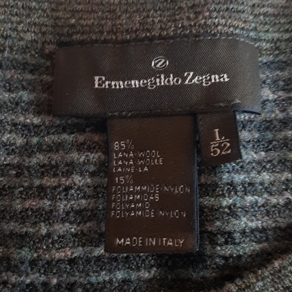 Zegna sweater, Men's L, Dark Green - Picture 2 of 3